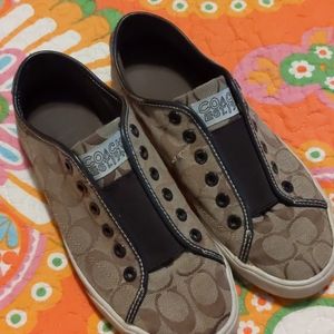 Coach slip on tennis shoes
